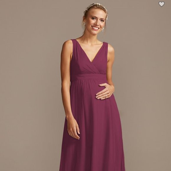 David's Bridal Dresses Chiffon Maternity Bridesmaid Dress Nwt